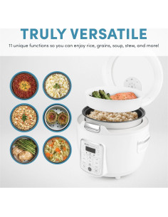 Olla Arrocera Digital Aroma ARC-1230W, 10 Tazas, 3.78L, Blanca 2