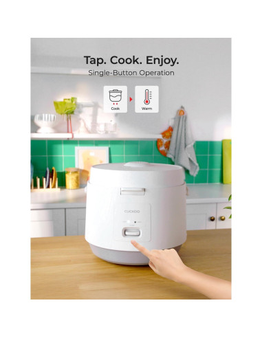 Cocedor de Arroz CUCKOO CR-1095 10 Tazas Antiadherente Blanco