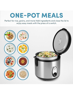 Cocedor de Arroz Aroma ARC-914SB 8 Tazas Acero Inoxidable 2