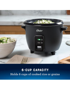Olla Arrocera Eléctrica Oster 6 Tazas Antiadherente Negra 2
