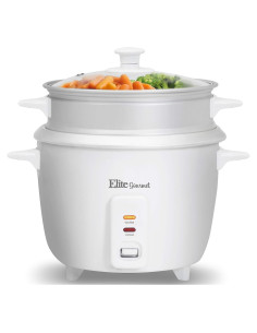 Olla Arrocera Eléctrica Elite Gourmet ERC-003ST 6 Tazas Blanca