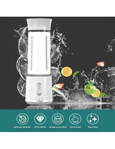 Licuadora Portátil Sonhomay 500ml Recargable USB Acero Inoxidable