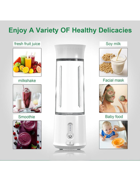 Licuadora Portátil Sonhomay 500ml Recargable USB Acero Inoxidable