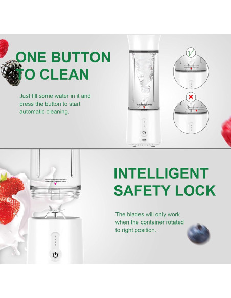 Licuadora Portátil Sonhomay 500ml Recargable USB Acero Inoxidable