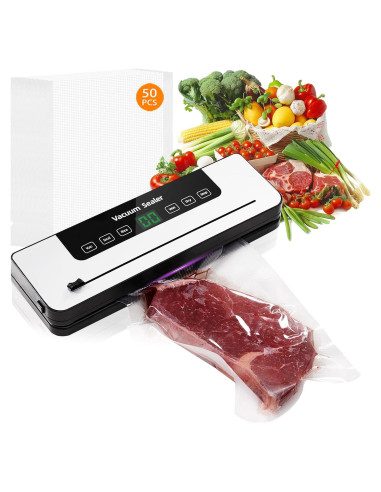 Máquina Selladora al Vacío Food Saver Blanca 50 Bolsas