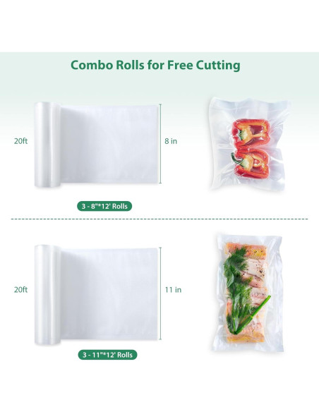 Rollos de Bolsas de Sellado al Vacío Beelicious Pro 6 Pzs