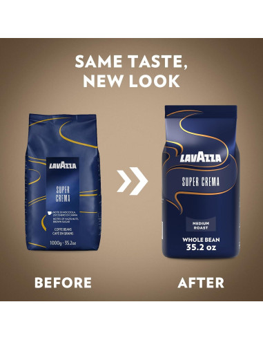 Café en Grano Lavazza Super Crema 997 g Tostado Medio