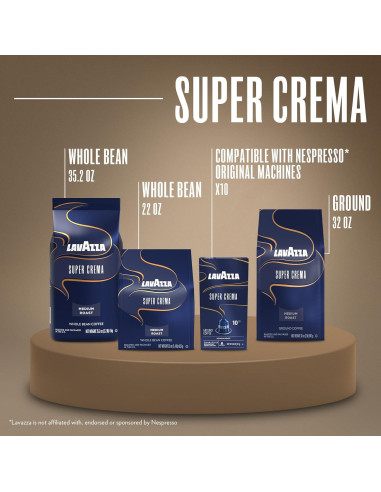 Café en Grano Lavazza Super Crema 997 g Tostado Medio