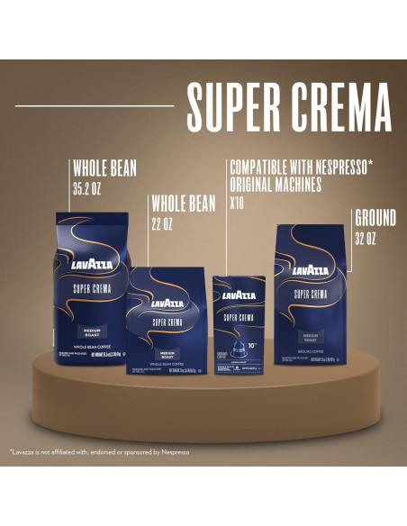 Café en Grano Lavazza Super Crema 997 g Tostado Medio