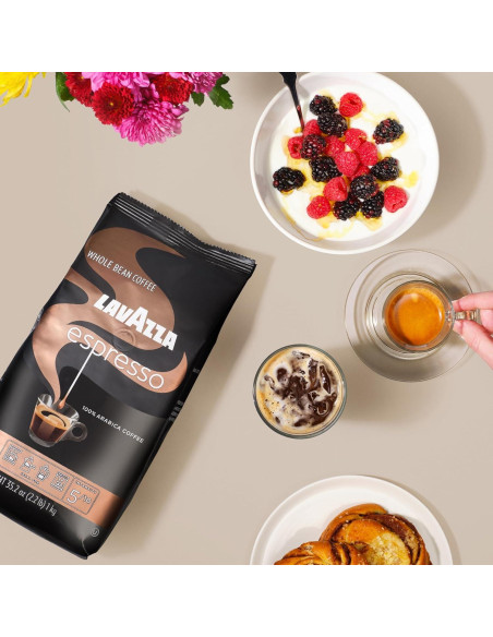 Café en Grano Lavazza Espresso 100% Arábica 1 kg Tostado Medio