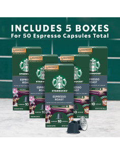 Cápsulas de Espresso Tostado Oscuro Starbucks Nespresso 50 Unidades 2
