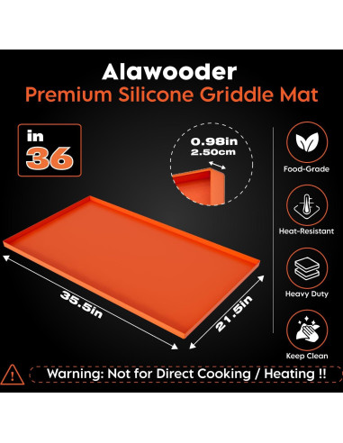Alfombrilla de Silicona Alawooder 36" para Plancha Blackstone
