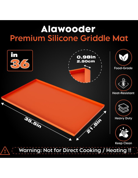 Alfombrilla de Silicona Alawooder 36" para Plancha Blackstone