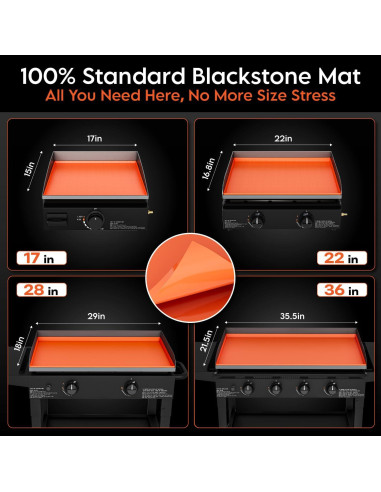 Alfombrilla de Silicona Alawooder 36" para Plancha Blackstone