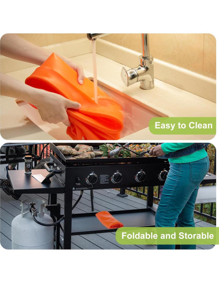 Alfombrilla de Silicona HONSREO 91,44 cm Naranja para Plancha