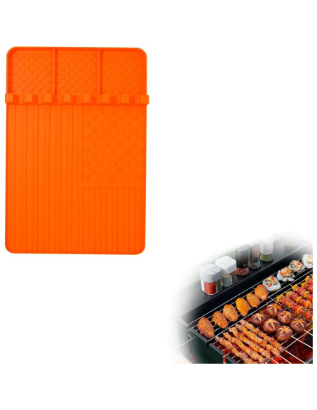 Tapete de Silicona IHVATO 40x27cm Antideslizante para Parrilla