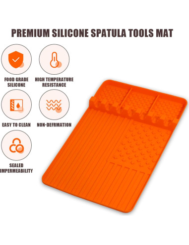 Tapete de Silicona IHVATO 40x27cm Antideslizante para Parrilla