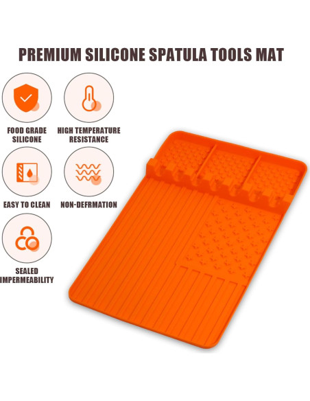 Tapete de Silicona IHVATO 40x27cm Antideslizante para Parrilla