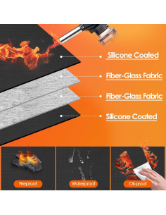 Alfombrilla para Parrilla Amerbro 70 x 48 cm Resistente al Calor 2