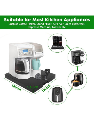 Bandeja Deslizante JAYOBGO 30x40 cm con Ruedas y Freno