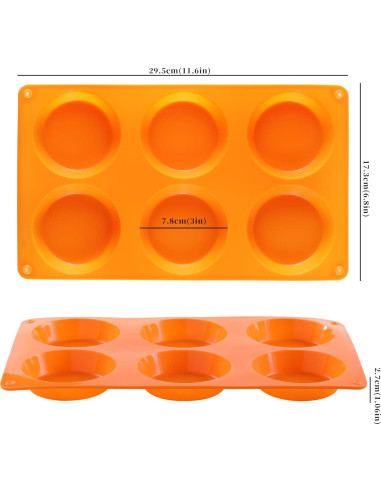 Molde de Silicona para Muffin Top Mituer - Juego de 3