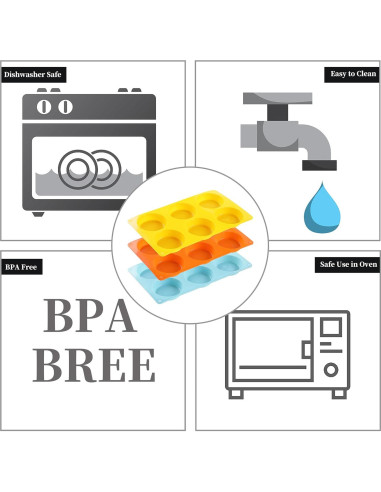 Molde de Silicona para Muffin Top Mituer - Juego de 3