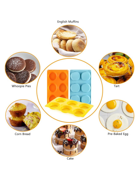 Molde de Silicona para Muffin Top Mituer - Juego de 3