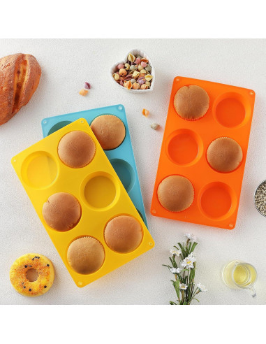 Molde de Silicona para Muffin Top Mituer - Juego de 3