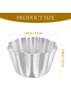 6 Moldes de Aluminio para Tartas SHERCHPRY 7.19 cm 2