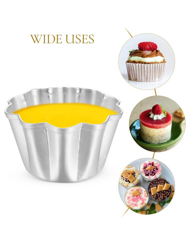 6 Moldes de Aluminio para Tartas SHERCHPRY 7.19 cm