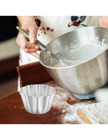 6 Moldes de Aluminio para Tartas SHERCHPRY 7.19 cm