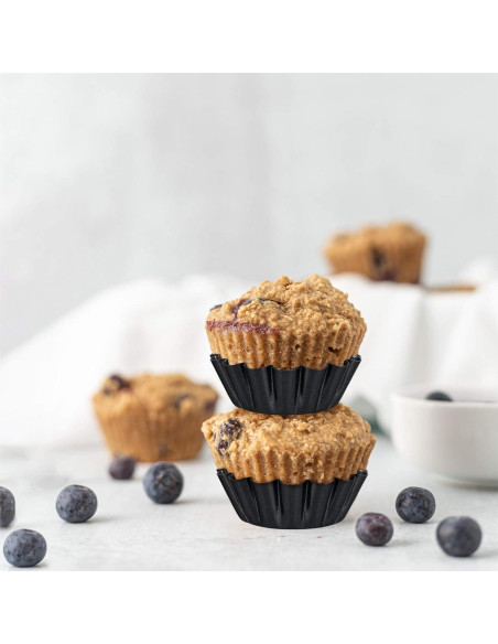 12 Moldes Mini para Tartas Healeved Antiadherentes 7,6 cm