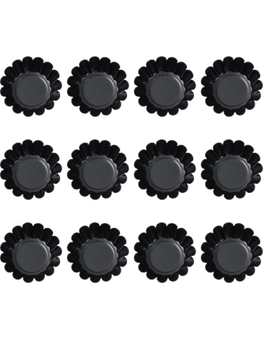 12 Moldes Mini para Tartas Healeved Antiadherentes 7,6 cm