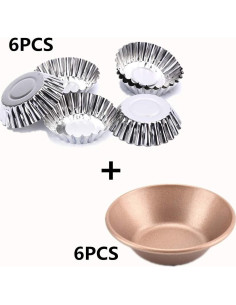 12 Moldes de Acero Inoxidable LaiYHe para Tartas y Cupcakes 2