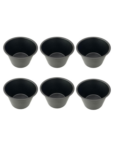 Set de 6 moldes para popover Heluok antiadherentes 8.9 cm