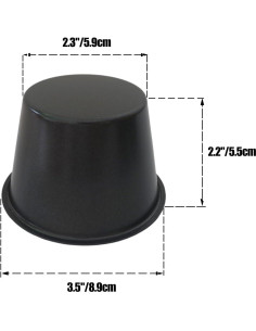 Set de 6 moldes para popover Heluok antiadherentes 8.9 cm 2