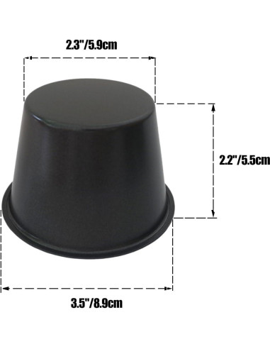 Set de 6 moldes para popover Heluok antiadherentes 8.9 cm