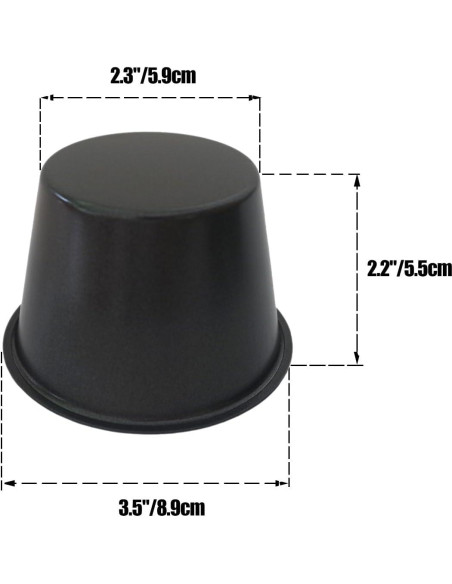 Set de 6 moldes para popover Heluok antiadherentes 8.9 cm