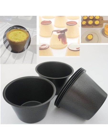 Set de 6 moldes para popover Heluok antiadherentes 8.9 cm