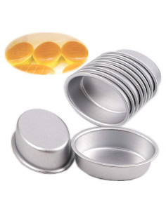 10 Moldes de Huevo Aluminio LoBake 6.4x8.7cm para Postres