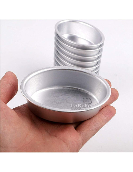 10 Moldes de Huevo Aluminio LoBake 6.4x8.7cm para Postres