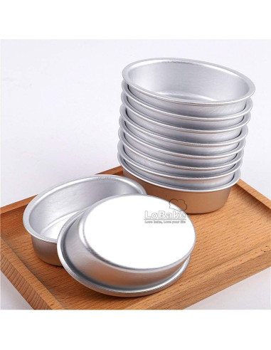 10 Moldes de Huevo Aluminio LoBake 6.4x8.7cm para Postres
