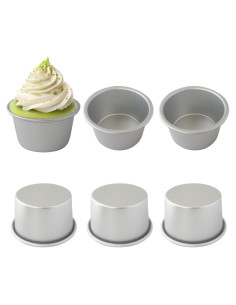 Juego de Moldes para Tartas Heluok 6 PCS Aluminio 9.7 cm