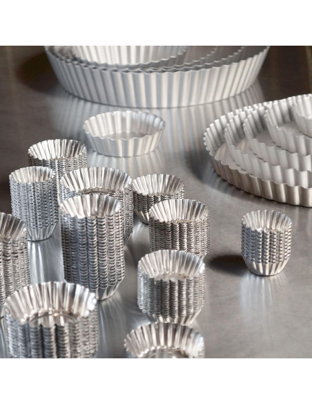 Molde para Tartaletas Mini Fat Daddio's 5.1 cm Aluminio 20 Pzs