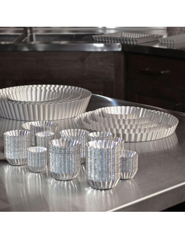 Molde para Tartaletas Mini Fat Daddio's 5.1 cm Aluminio 20 Pzs