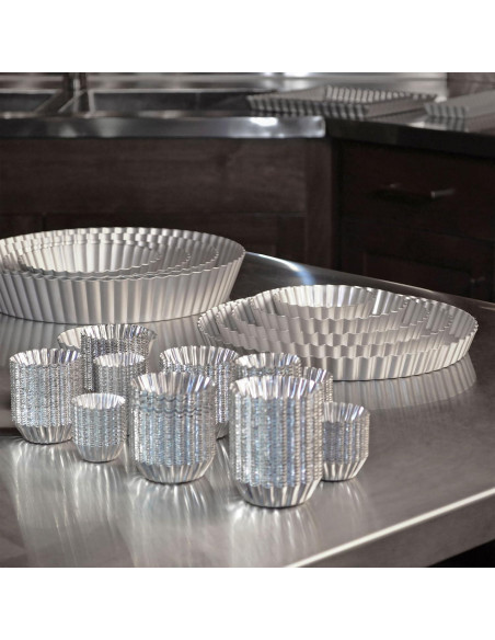 Molde para Tartaletas Mini Fat Daddio's 5.1 cm Aluminio 20 Pzs