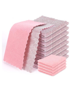 12 Trapos de Limpieza Aidoclip Microfibra 24.5x24.5 cm