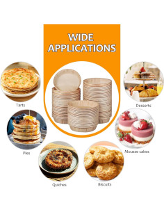 LIFKOME 100 Mini Tartas Papel Parchment 11cm Desechables 2