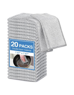 20 Trapos de Limpieza Multiusos QIYUDA 20x20cm Reutilizables