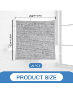 20 Trapos de Limpieza Multiusos QIYUDA 20x20cm Reutilizables 2